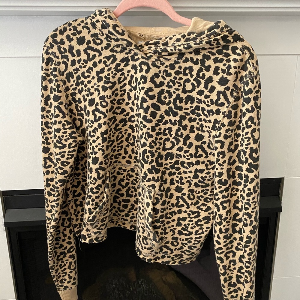Leopard Cropped hoodie